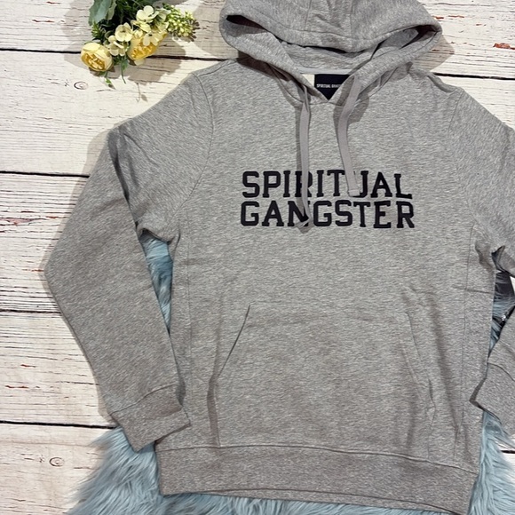 NWT Spiritual Gangster Gray Pullover Graphic Hoodie Unisex - Picture 5 of 8